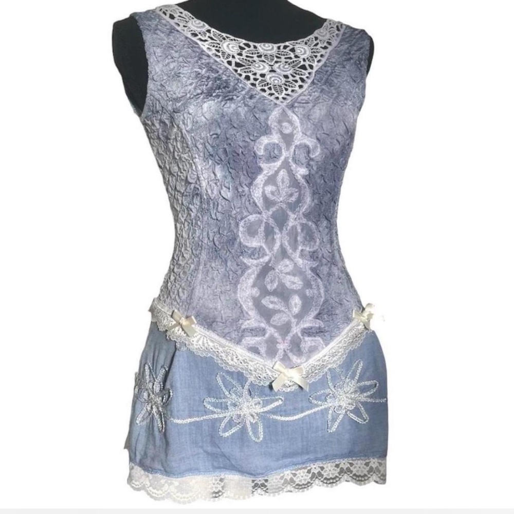 vintage rococo marie antoinette coquette sleeveless dress